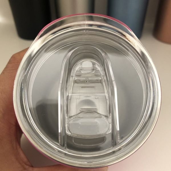 12 Oz Insulated Wine Tumbler With Lid And Straw Stainless Steel Stemless Wine Tumbler