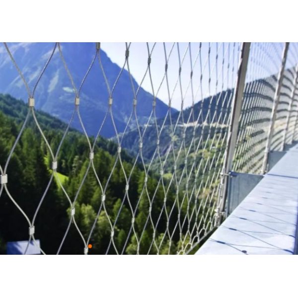 High Strength Diamond Ferrule Stainless Steel Cable Woven Wire Rope Mesh