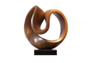China Forged Abstract Copper Art Sculpture Small Black Bronze Art Statues Reception Room Decoration on sale