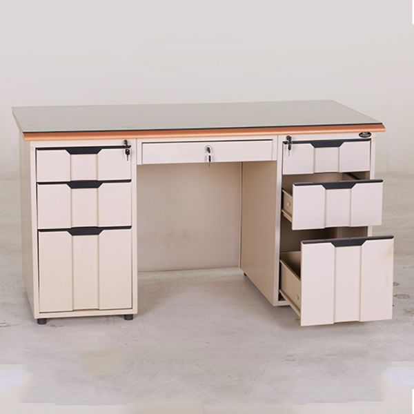 Commercial Office Double Cabinet Metal Office Desk