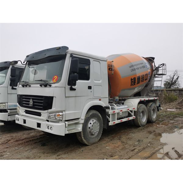 Second Hand 350 KWh Twin Shaft Concrete Mixer With Pump Used Mixer Truck