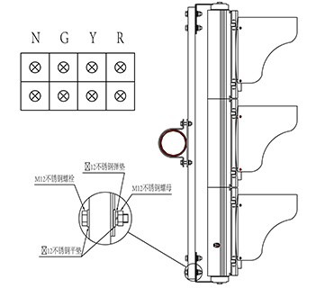 Wireless Manual Interlock+Self-lock 4-Output Control Traffic Light Controller And Remoter