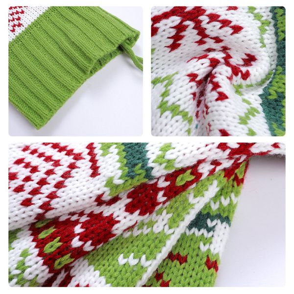 Knitted Christmas Stockings Home Decoration Candy Bag Ornament Christmas Socks