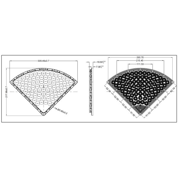 76LEDS 40 Degree Led Sports Stadium Lighting Fan Shaped