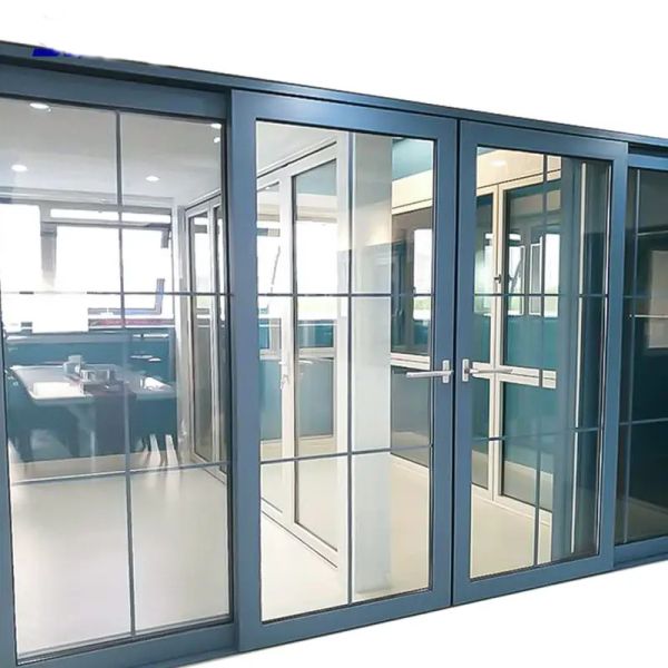 Customized Houses Outdoor Patio Balcony Aluminum Sliding Doors Modern Black Sale