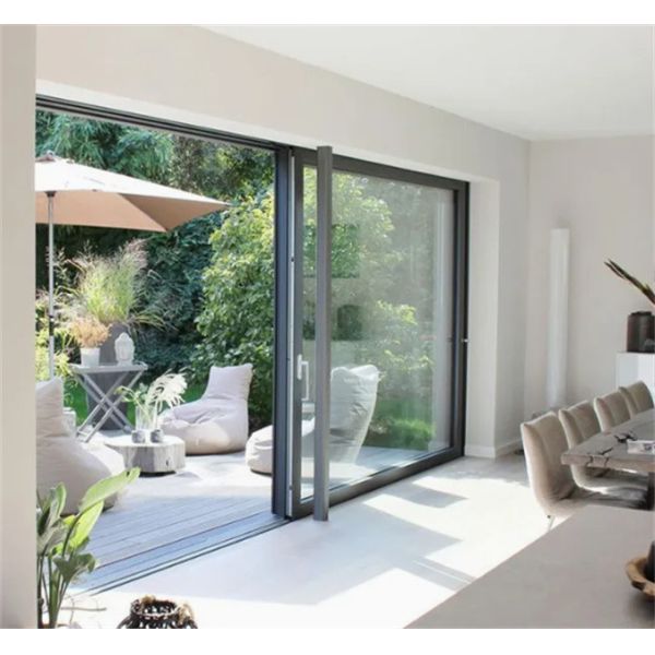 Minimalist Design Style Aluminum Alloy Sliding Doors For Exterior Environment