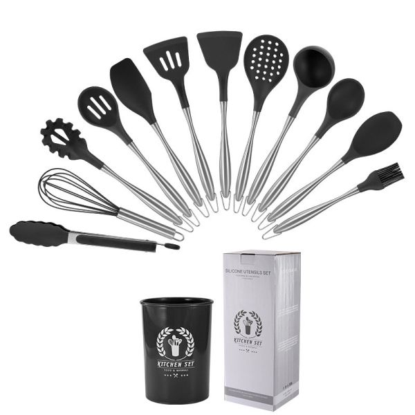 Silicone Kitchen Cooking Utensils Set With Holder Silicone Cooking Utensils Set For Nonstick Cookware Kitchen Tools Set