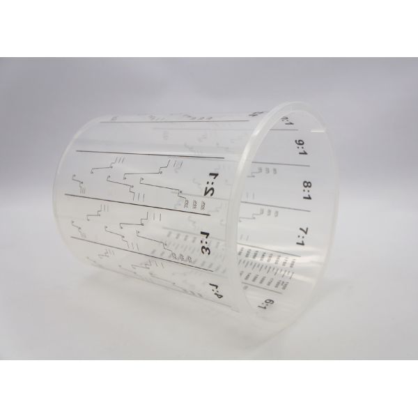 2240ml Disposable Mixing cup Auto Plastic Single Use plastic pots measuring printed cup calibrated-up cup