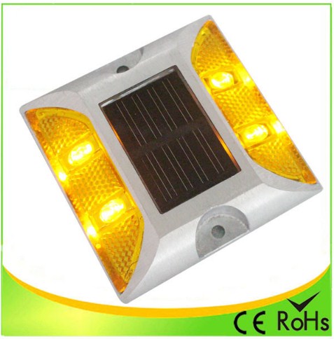 Aluminum double side 4 led road marker with high quality led solar cat eyes road stud