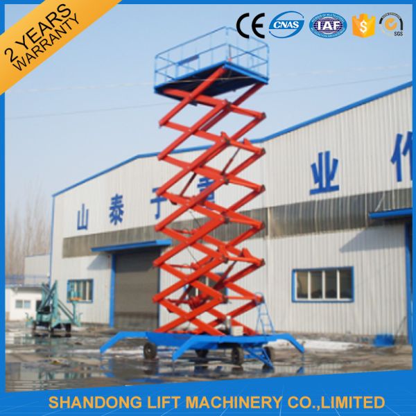 Cheap 4m - 20m Lifting Height Mobile Scissor Lift Table for Aerial Work / Building Cleaning for sale