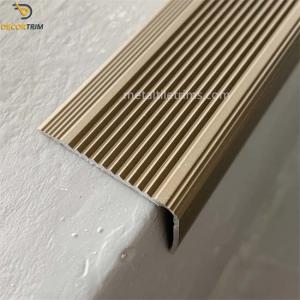 Quality Non Slip Stair Nosing Tile Trim Matt Bronze Color For Step Edge Protection ODM wholesale