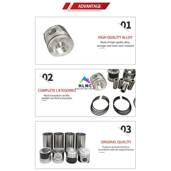 Doosan DB58 DB58T Engine Liner Kit 65.01201-0071 65.01201-0068 DH220-7/DH225-7 Excavator Engine Cylinder Liner