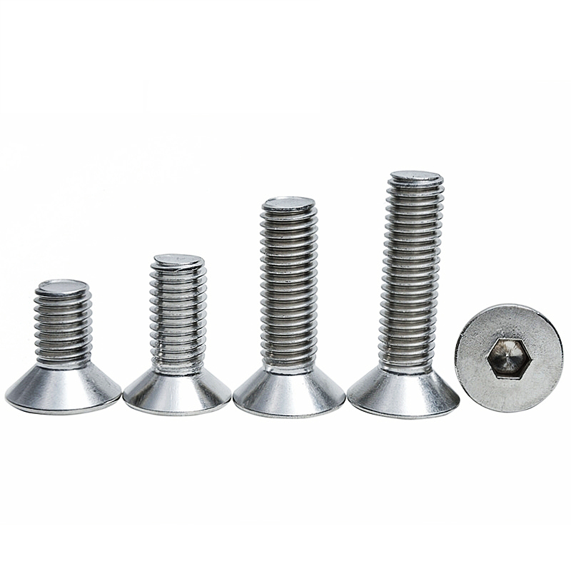 Customizable DIN ANSI Stainless Steel A2 70 A4 80 CSK Flat Head Hex Socket Bolt Screw