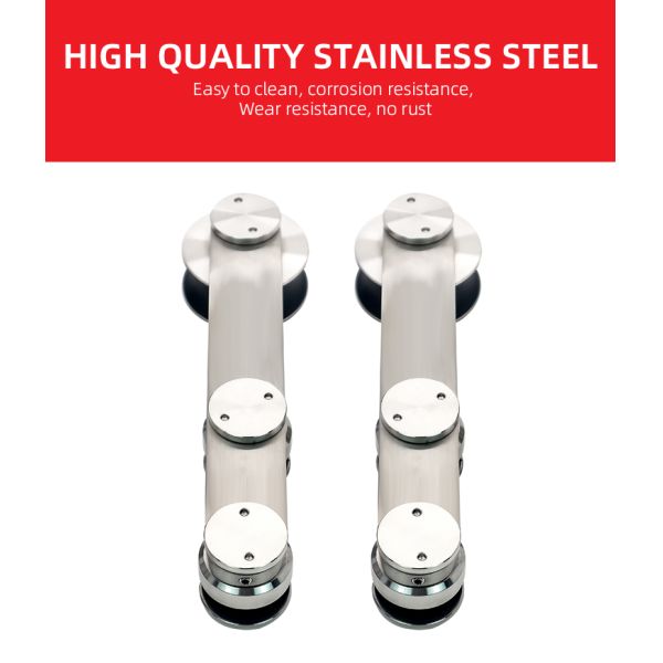 Sliding Shower Room Glass Door Accessories System Hardware Set in Silver/Black/Golden