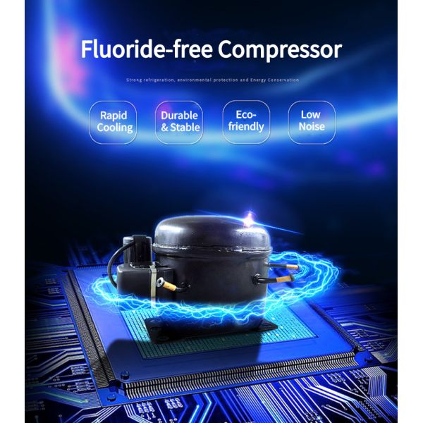 220V-240V Vertical Display Fridge , Multicolor LED Upright Glass Door Chiller