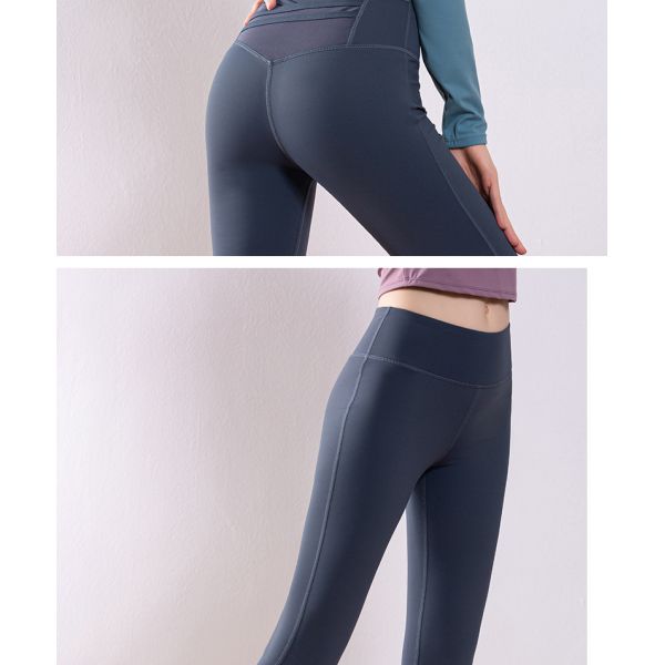 Lightweight 81 Waist Breathable Yoga Pants Nylon Spandex Anti Bacterial