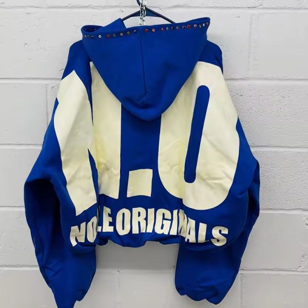 Custom logo Sweatshirt Embroidery Screen Print Transfers Sweatshirt Pullover French Terry Boxy Sweatshirt with Rhinestone Hooded