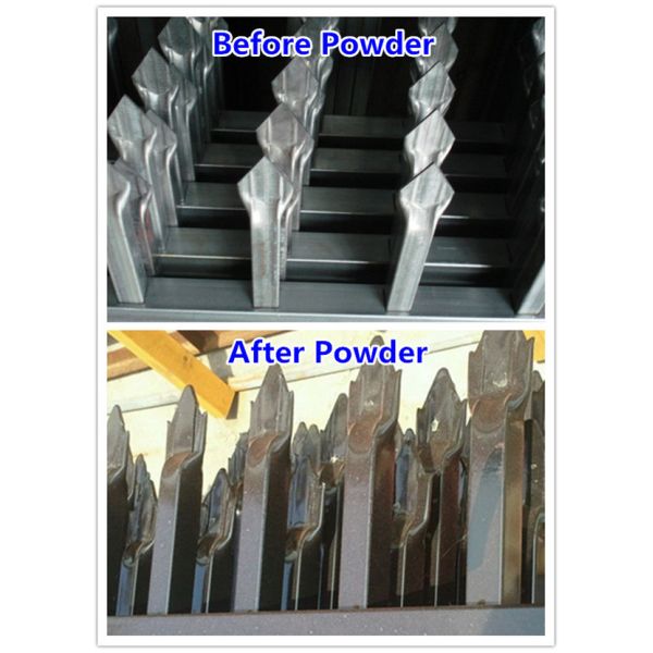 Crimped Spear Steel Picket Crimped Spear Fencing Panels 4 Horizontal Tube