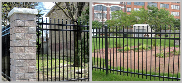 High Security Black Steel Fence Panels Simple Installation Various Sizes