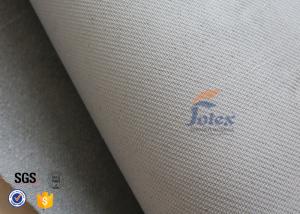 Quality Grey 1500gsm 1.5mm E Glass Cloth , Silicone Coated Fiberglass Cloth Sheets wholesale