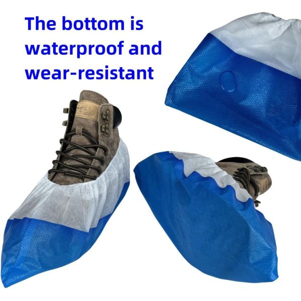 Waterproof Non-Slip Durable Disposable Shoe Cover for Construction, Workplace, Indoor Carpet Floor Protection