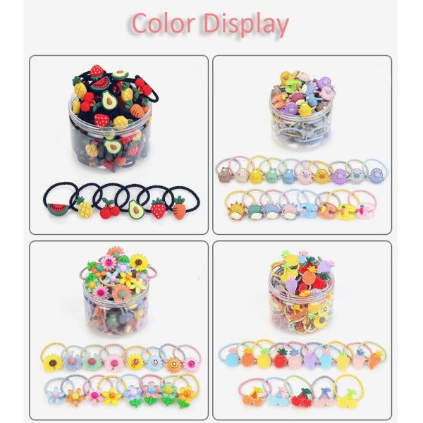 Kids Baby Girl Childrens Hair Set Fruit Hair Tie Animal Headbands 6.5cm