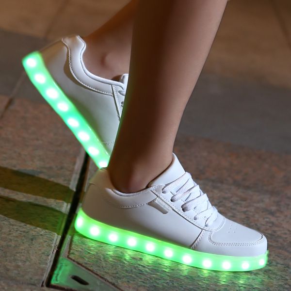 USB Rechargeable Led Light Up Shoes With Lithium Battery Led Sneakers