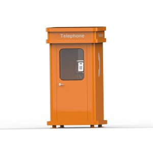 Quality Orange Grp Outdoor Telephone Booth Soundproof Chemical Resistant wholesale