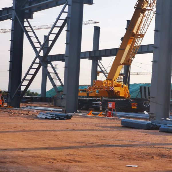 Q235B Q355B Steel Hangar with H Beam Frame and 200km/h Wind Resistance