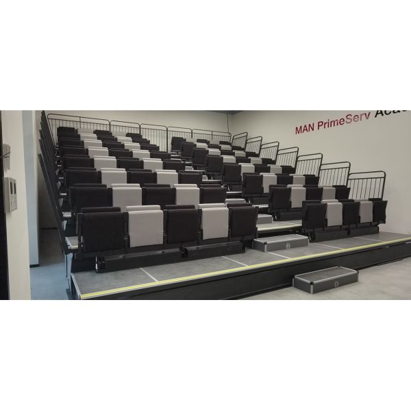 Fire Resistant Gym Bleachers Retractable Grandstand Seating For Arena