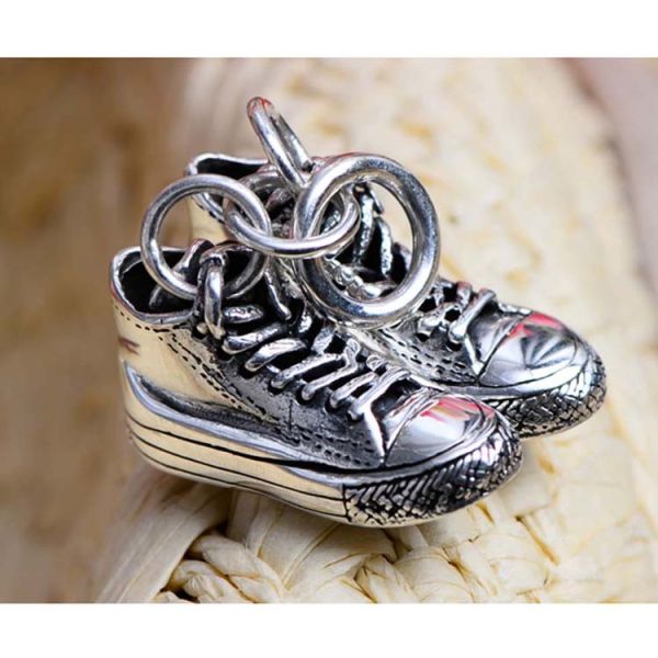 Men and Women Sterling Silver Pendant Necklace with Silver Shoes Pendant(XH055344W)