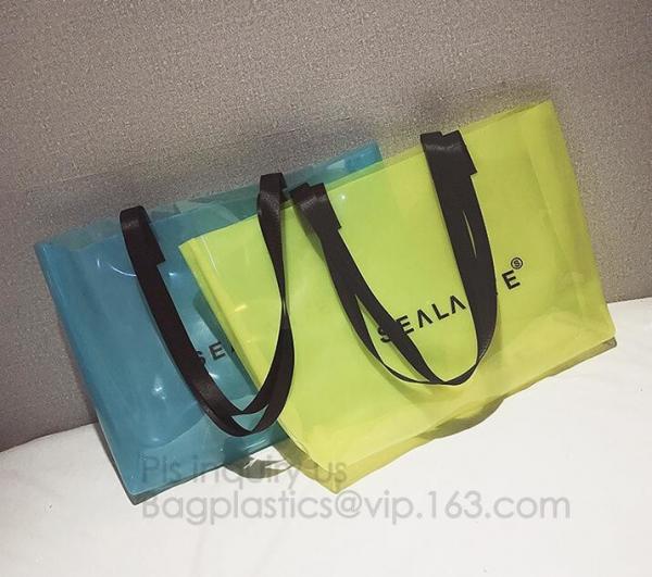 Personalized Monogrammed Beach Clear PVC Bag, Korean style clear beach bag, vinyl waterproof beach bag, beach tote, tote