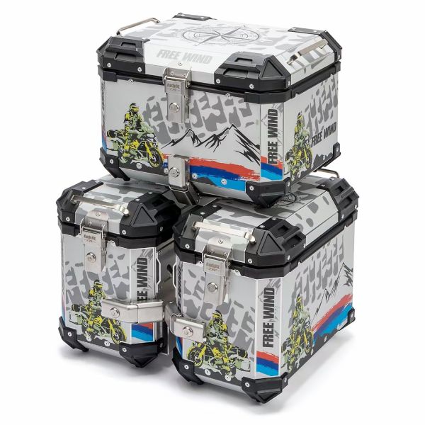 Chuna Motorcycles Aluminum Side Tail Box with Quick Release Locking System 26*45*38