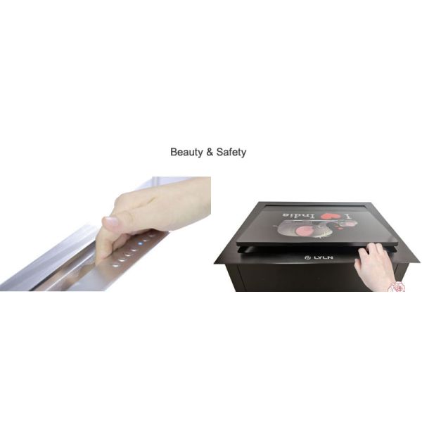 High Durability Motorized Monitor Lift & Flip With Anti - Pinch Protection System