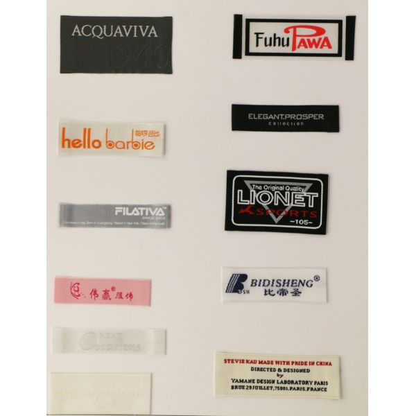 Factory Woven Professional Clothing Labels Handmade Cloth Labels End Folded Neck Tags