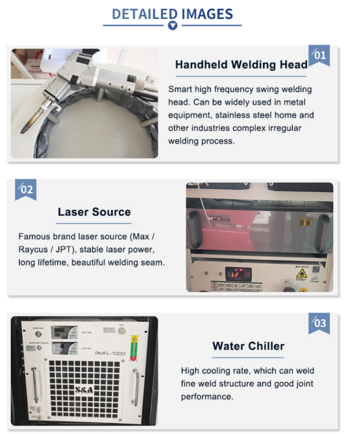 3 In 1 Fiber Laser Welding Machine 1000W 1500W 2000W Portable laser welder hand held