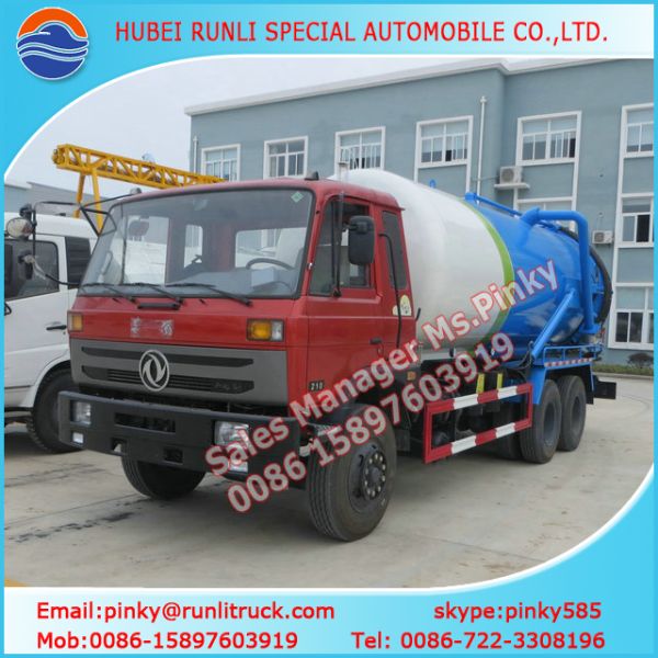 16000Liters to 18000Liters Vacuum Truck Dongfeng Heavy Duty Sewage Suctiong Tanker Trucks by Manufactuer Sales