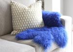2 *4' Navy Blue Mongolian Fur Throw Blanket , Large Sofa Throws Anti Wrinkle