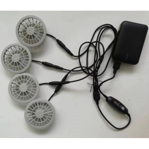 5V Jacket Cooling Fan 4pcs In One USB Switch Cable Control Speed