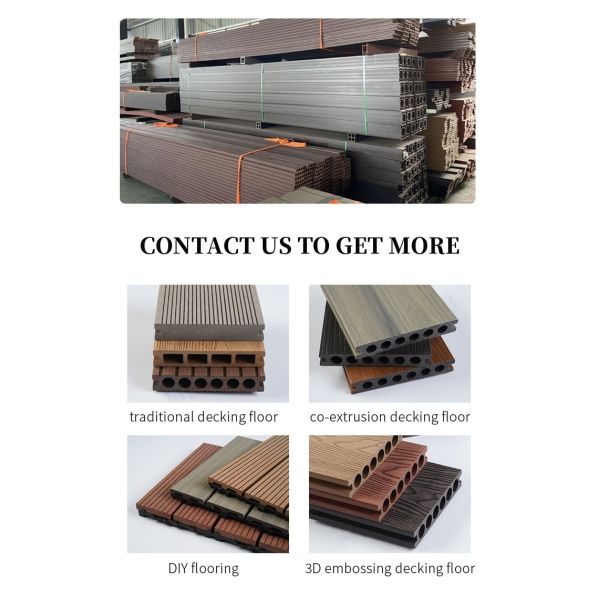 WPC Outdoor Tile 3D Embossed Wood Plastic Composite Decking For Garden