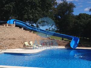 Quality Kids Fiberglass Hill Curve Water Slide Customized 1.2m - 2m Height 0.8m Width wholesale