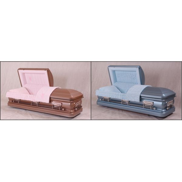 Metal Casket 18Gauge Stainless Steel In Natural Brushed Silver Finish MC05