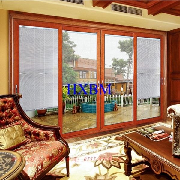 Sound Insulation Aluminum Clad Wood Doors , Strong Frame Aluminium Bifold Patio Doors