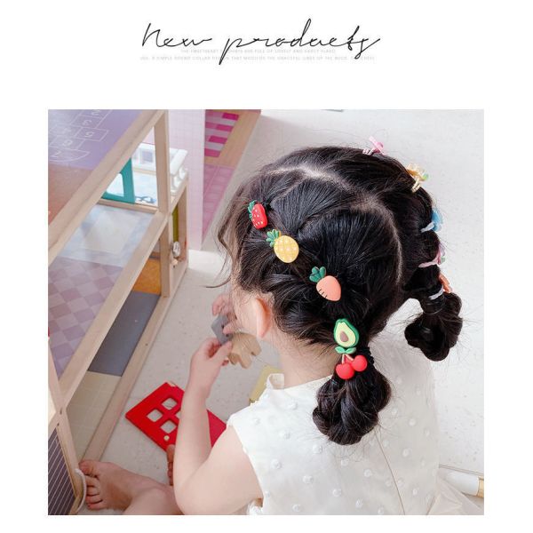Kids Baby Girl Childrens Hair Set Fruit Hair Tie Animal Headbands 6.5cm