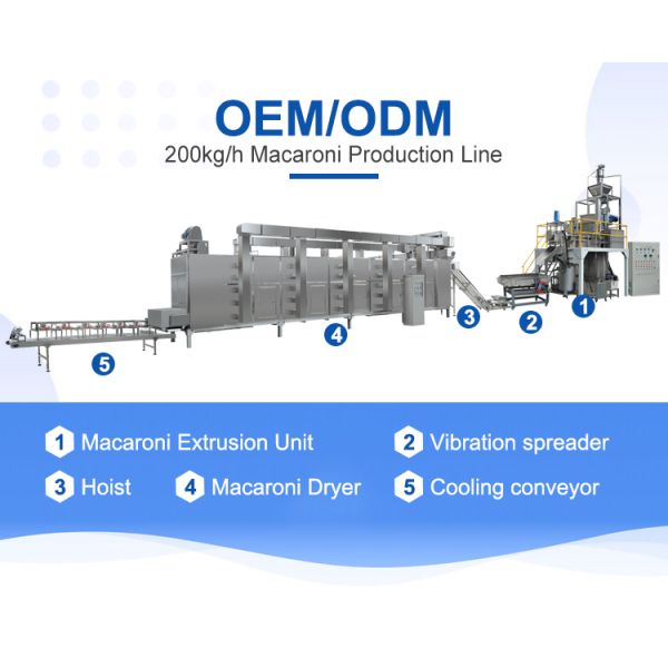 Low Energy High Speed Mixer for High Productivity Macaroni Pasta Extrusion System in Food