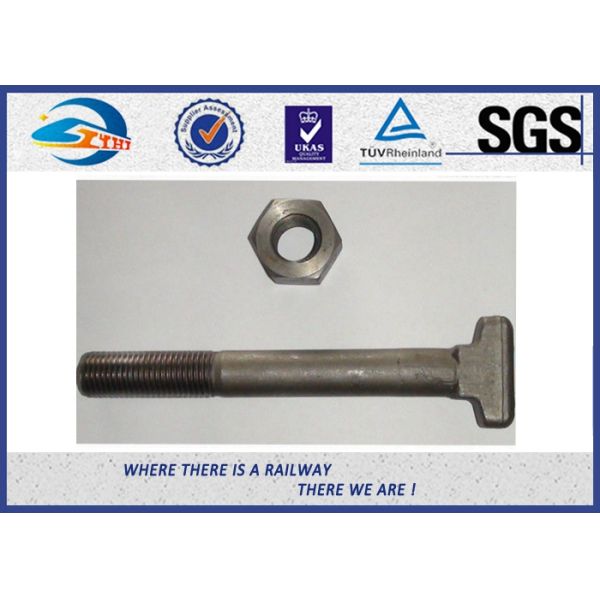 ISO Steel 45 High Tensile Black Railway Bolt for Fastening Rails