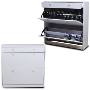 China Space saving 35KG 83cm Width Wooden Shoe Storage Unit on sale