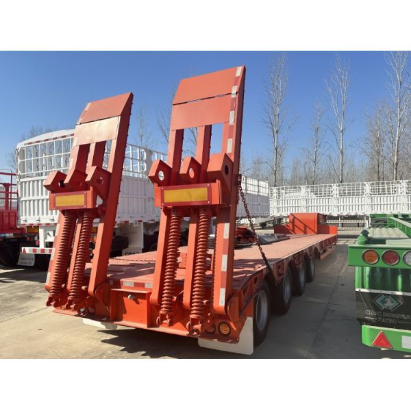 CIMC 4 Axle 100t Lowbed Trailer for Sale in Guyana | Lowbed Trailer Truck | CIMC Semi Trailer