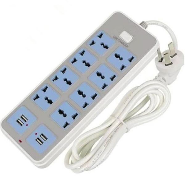 Home Desk Mount Power Strip European Style Plug Intelligent USB Lightning Fast Charging