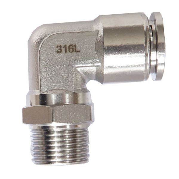 Stainless Steel Pneumatic Air Fittings 1/8 3/4 BSPT BSPP NPT Male Thread Pneumatic Push In Air Pipe Tube Fittings